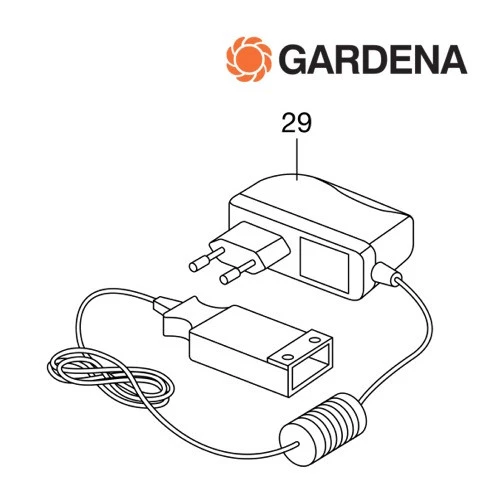 Gardena Oplader T.b.v. 8025, 8840, 8841, 8873, 8878, 8882, 8865, 9333 3 Gardena Oplader T.b.v. 8025, 8840, 8841, 8873, 8878, 8882, 8865, 9333